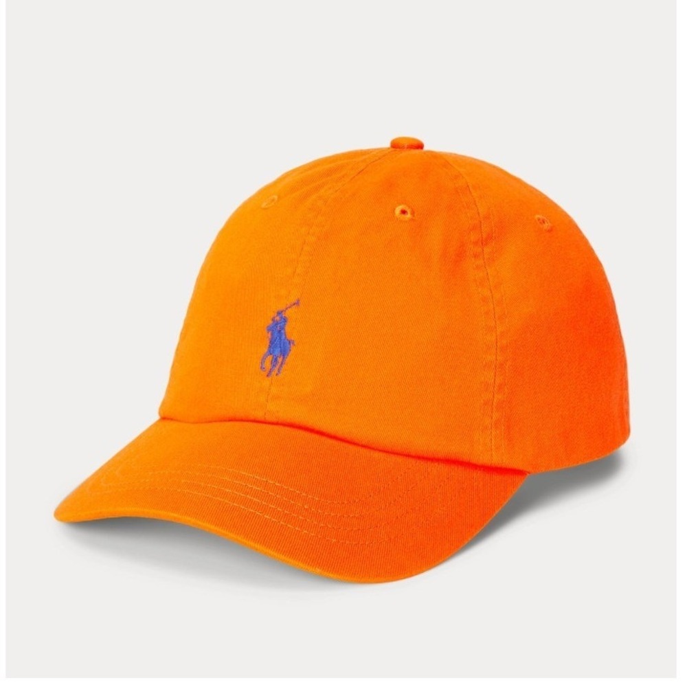 Polo Ralph Lauren Iconic Cotton Chino Ball Cap Sailing Orange